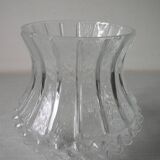 Old globe lamp shade chandelier lighting fixture in glass relief decor 16 cm