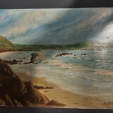 Painting oil on marine panel signed