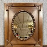 Louis XV Style rectangular walnut mirror circa 1850
