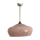 Suspension opaline rose pâle vintage 1940 10x22cm