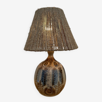 Lampe en céramique par Jean-claude Courjault, La Cerisaie, vers 1970.