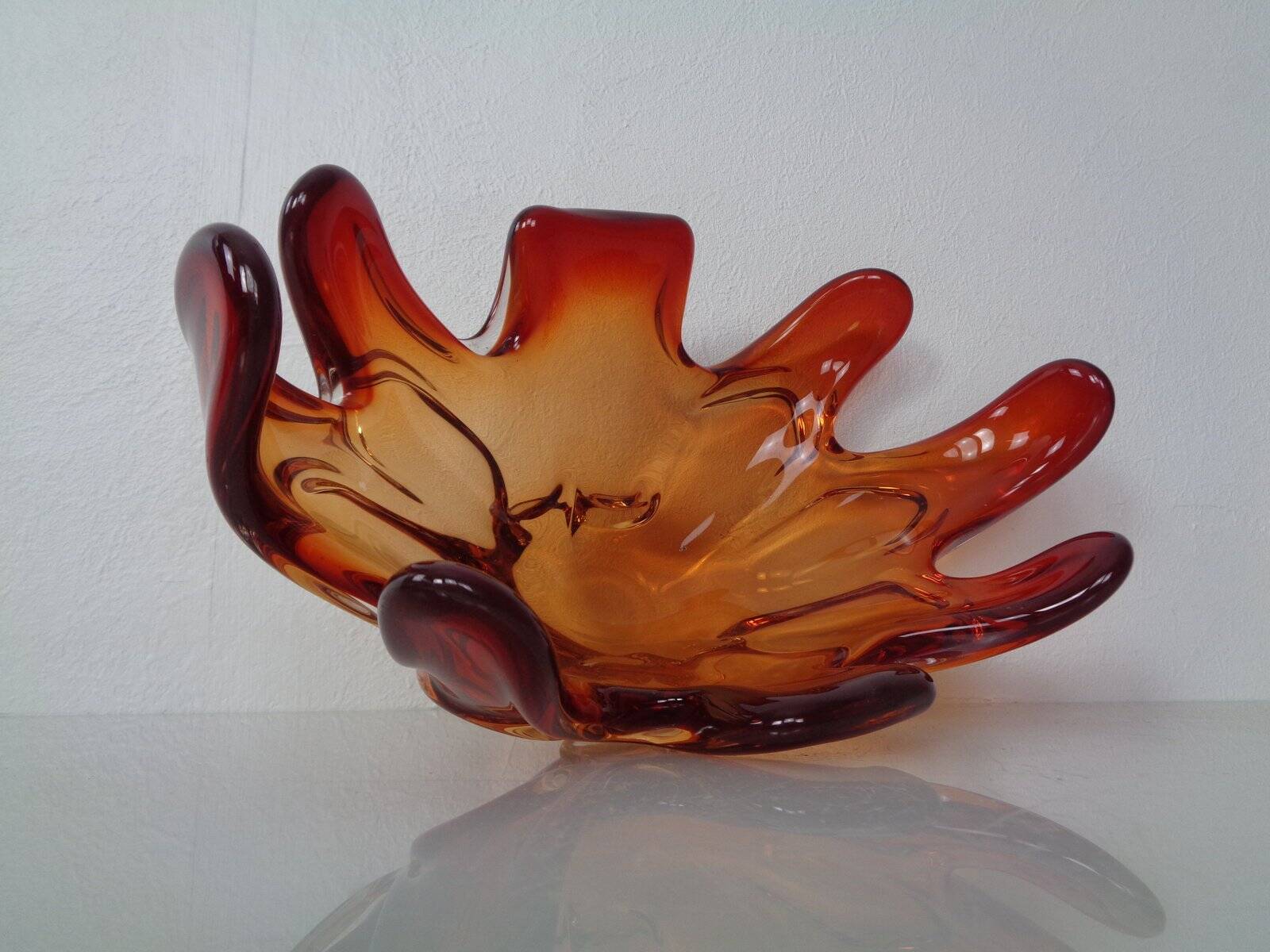 Sommerso Murano Glass Bowl, Italy, 1960s