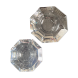 Paire de cendrier diamant en cristal