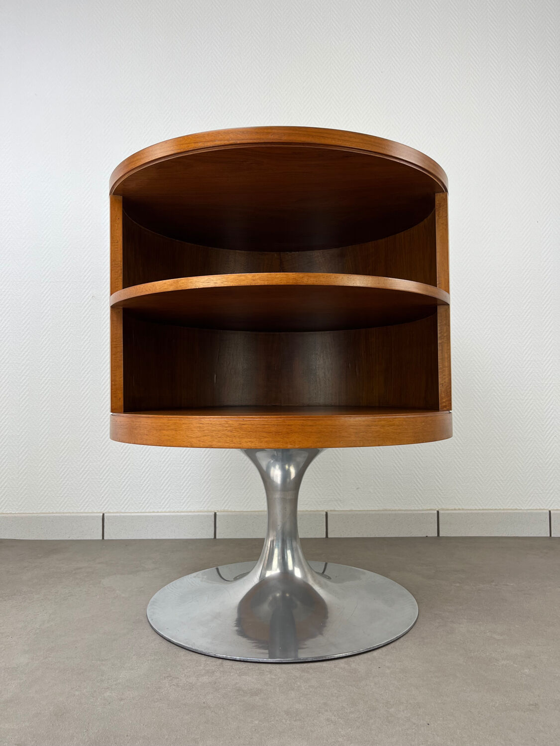 Arkana Maurice Burke, swivel side table with tulip base.