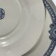 5 Plates dessert Terre de Fer Salins Jumièges navy blue