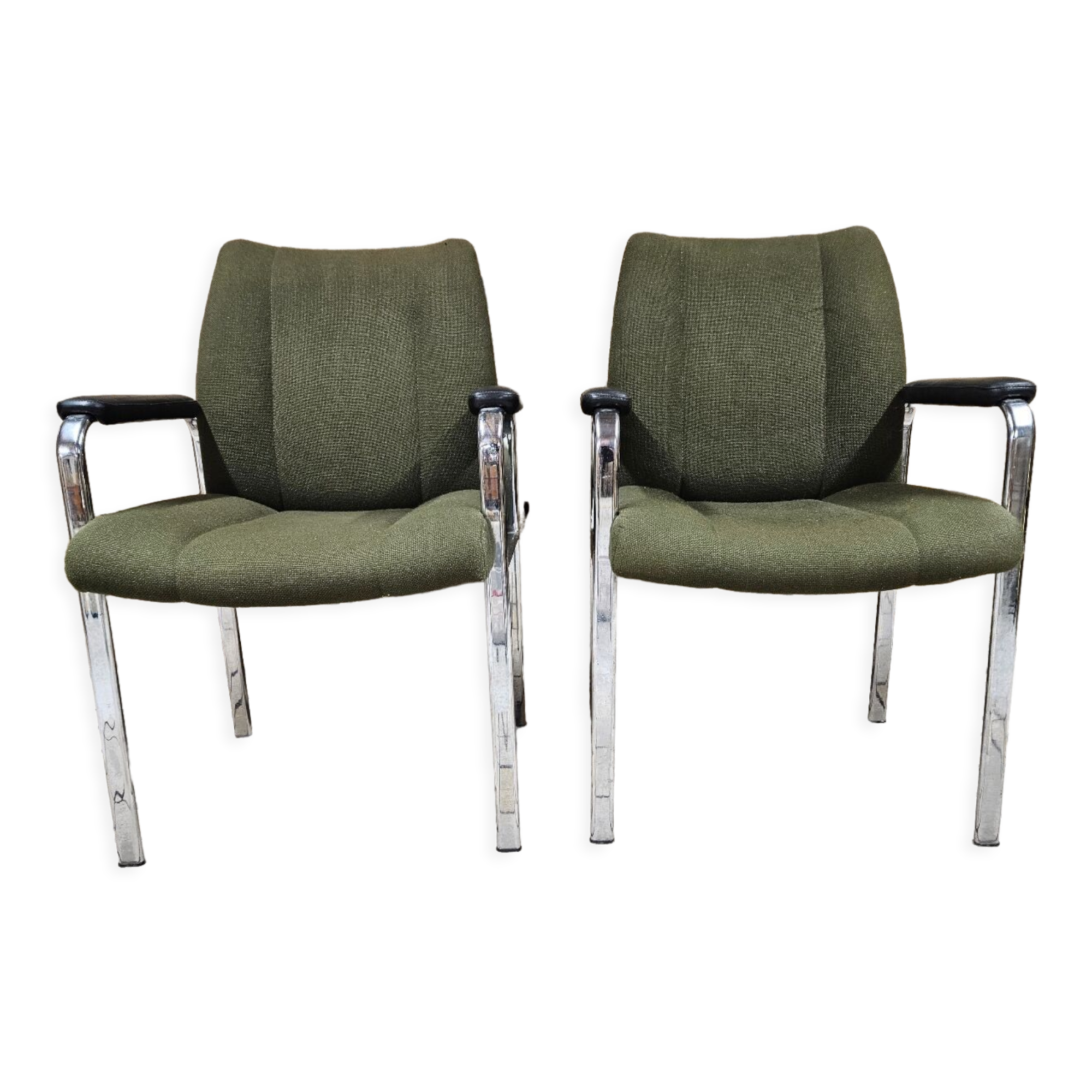 Paire de fauteuil vintage de bureau réunion