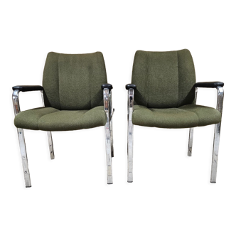 Pair of vintage office meeting chairs
