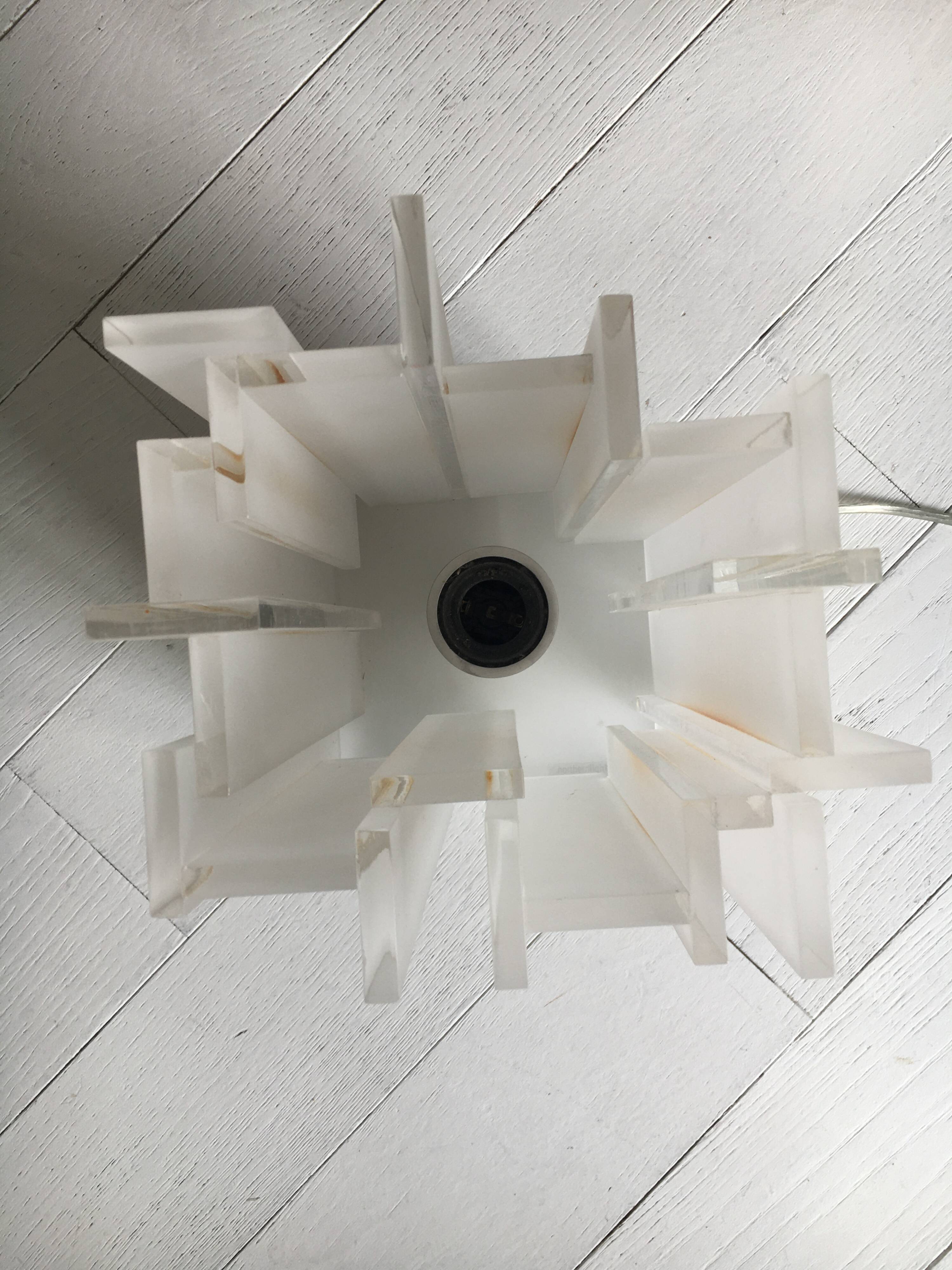 Gerhard Berg. Table lamp, "berg table", northern lighting, 1990s/2000s, plexiglass.