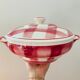 Tureen faience new pattern tiles bordeaux