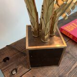 Brass palm tree table lamp with 4 trunks