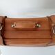 Valise vintage en cuir Camel années 60/70
