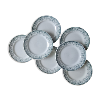 Set de 7 assiettes en terre de fer