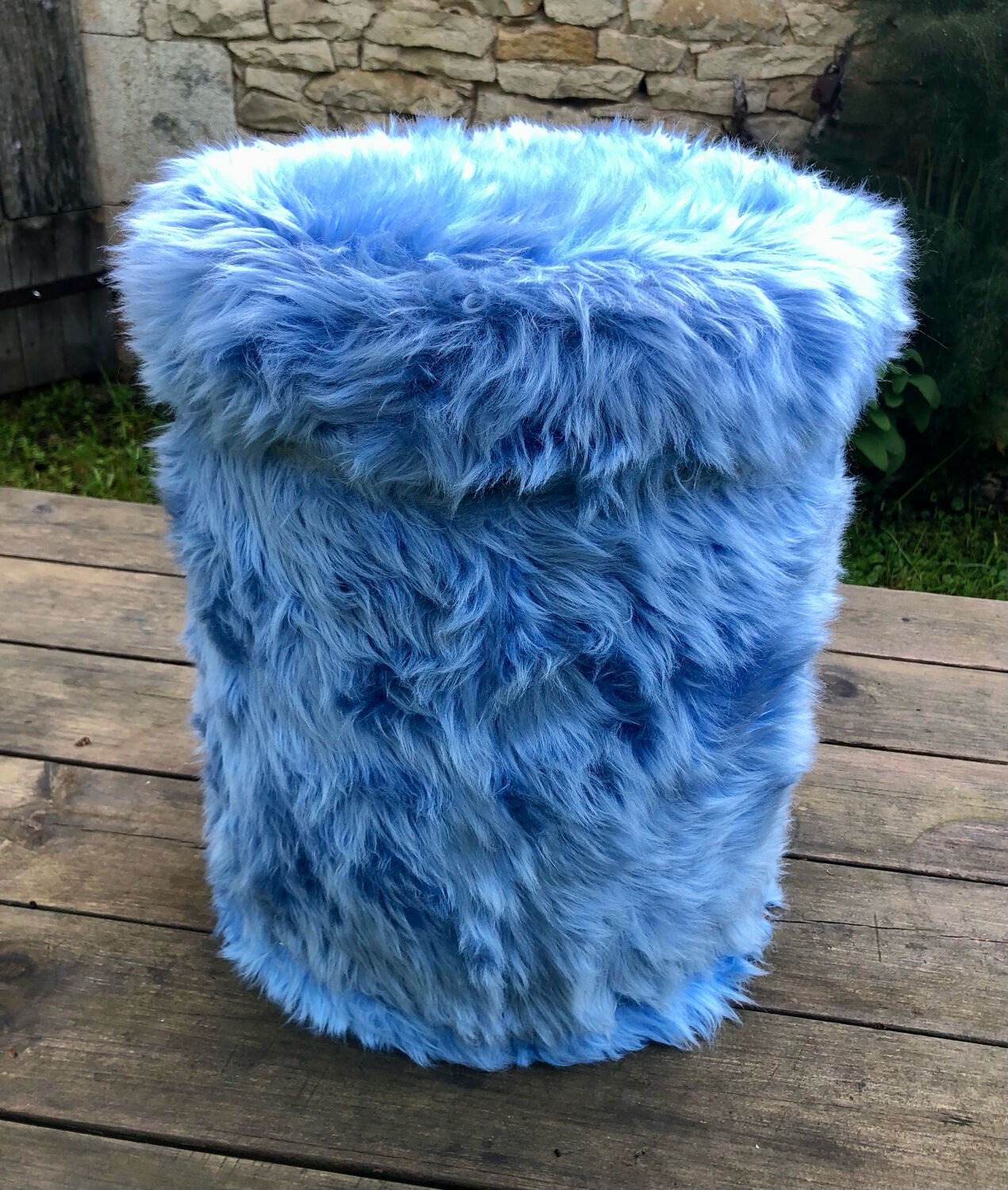 Vintage moumoute pouf