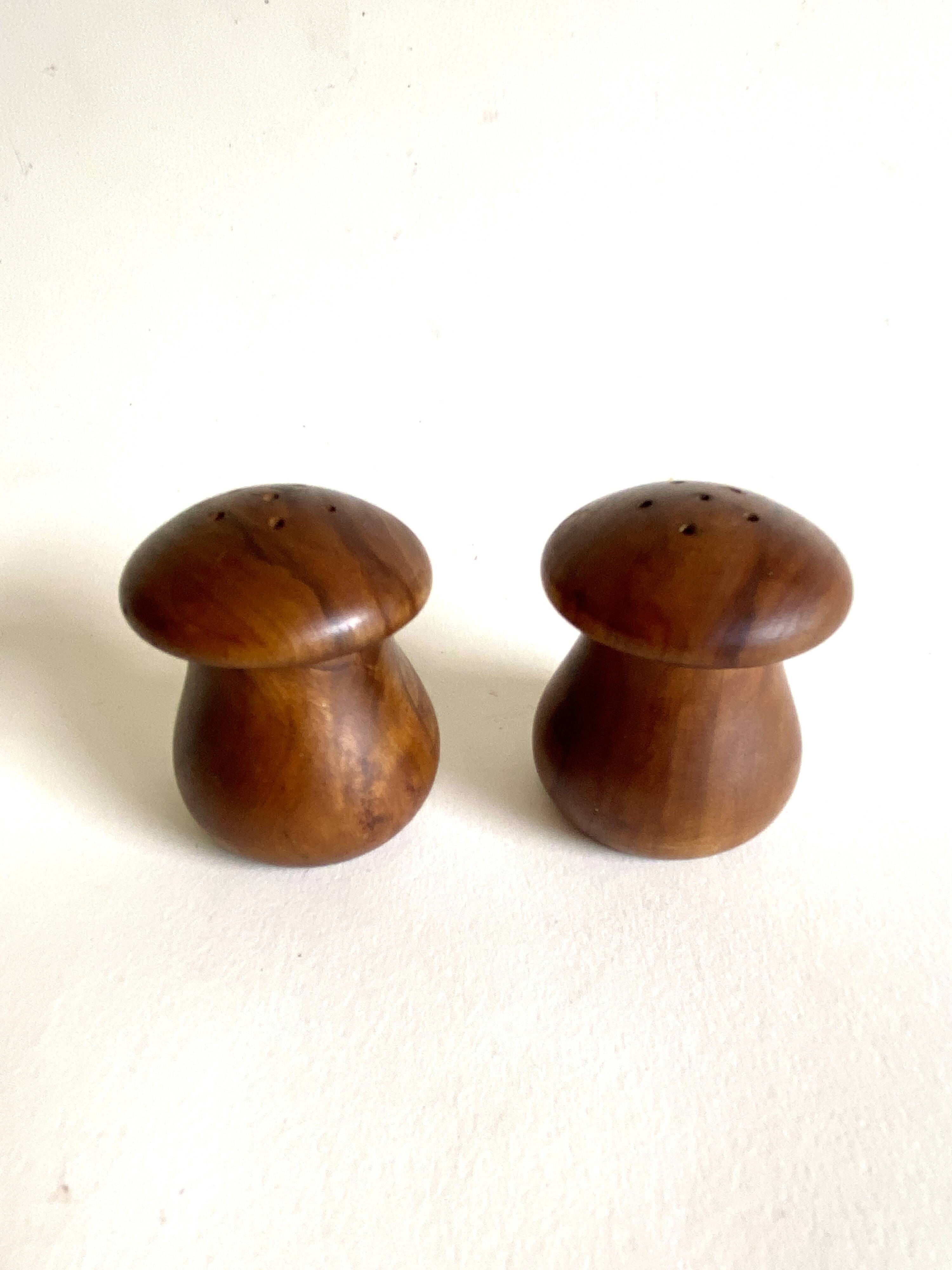Salt and pepper shakers, wood