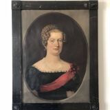 19th Century  Antique Vintage Large Original Portrait Painting of a German