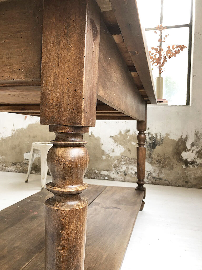 Artist studio oak draper table