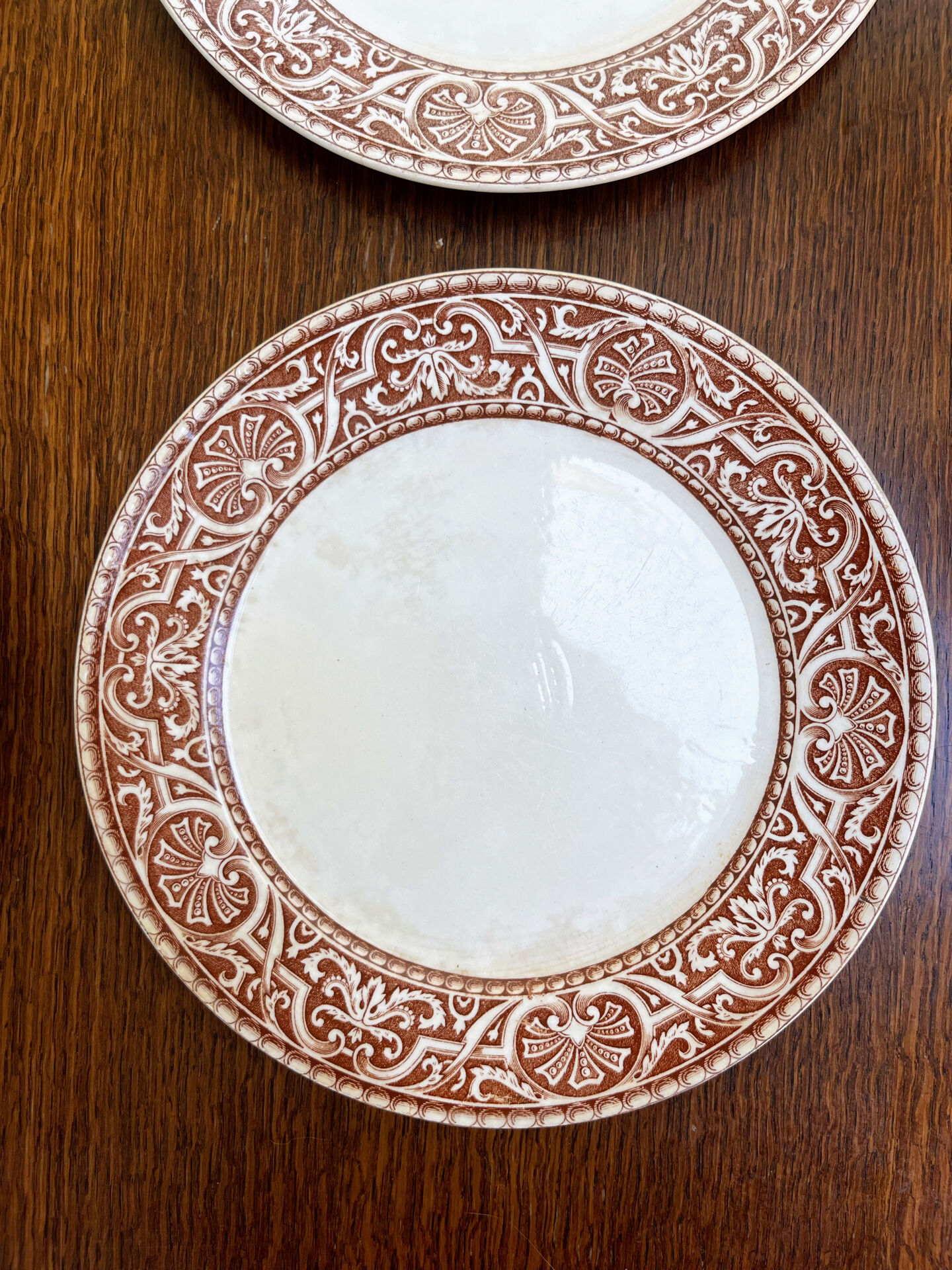 Set of 4 dessert plates Creil & Montereau – Labrador model