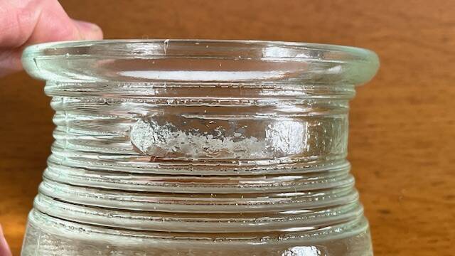 Vintage glass paperweight tray