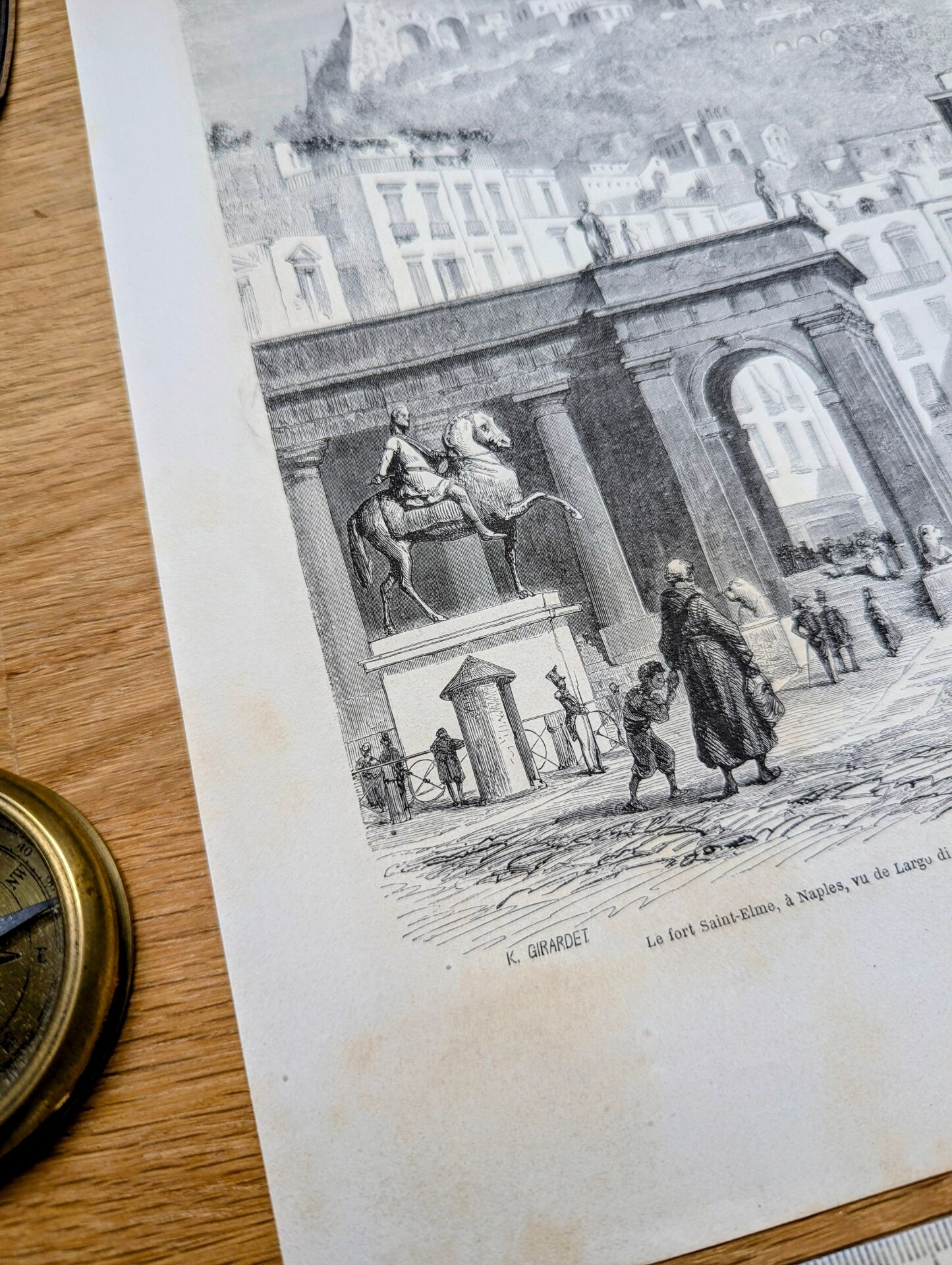 Castel Sant'Elmo, Naples. Printed in 1861.