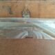 Antique mirror in gilded and copper wood