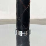 Leather floor lamp Model Flet modern Danish mid-century by Jo Hammerborg for Fog & Mørup, 1960s