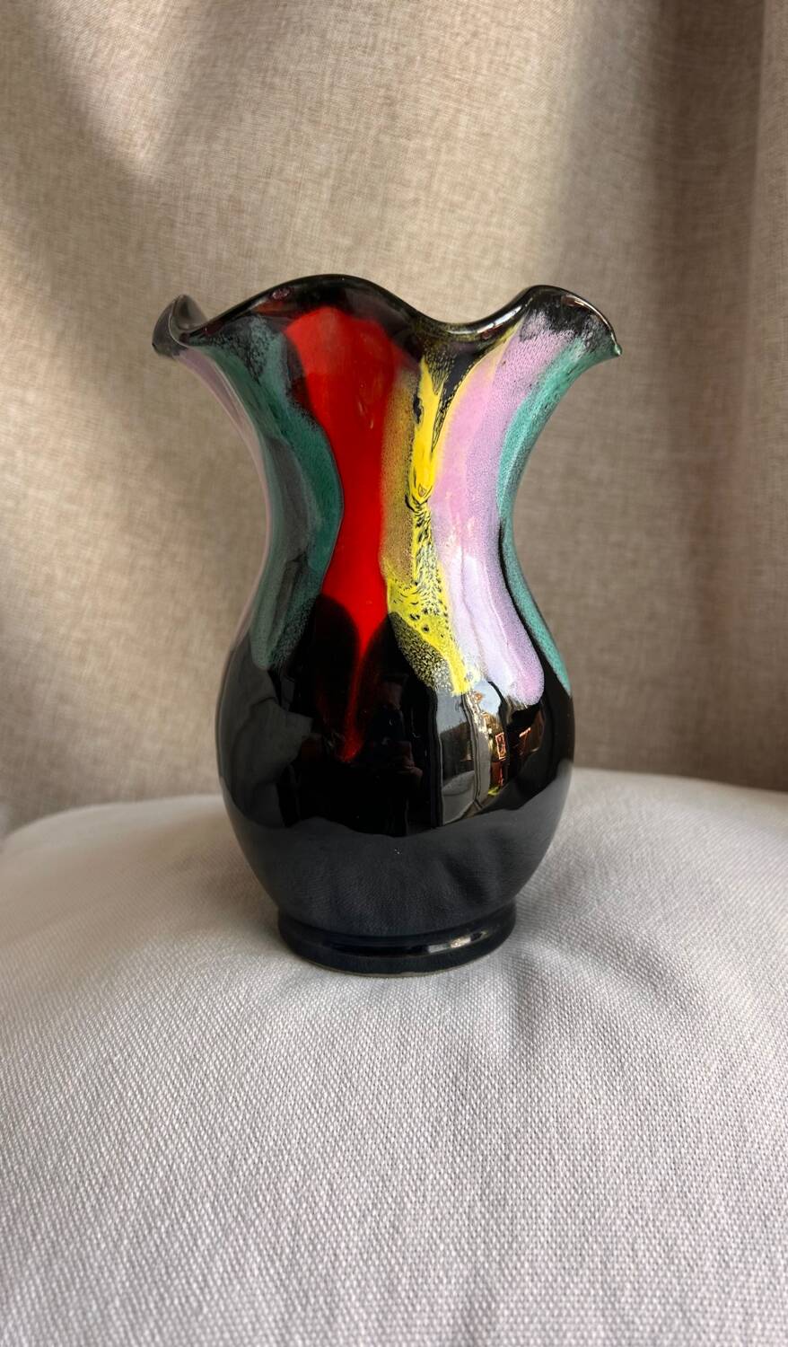 Superb Vintage Vallauris Vase - Psychedelic Decor
