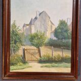 Oil on canvas Tennie's castle in Sarthe