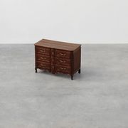 French 18th Century hand crafted oak chest of drawers in Louis XV style
