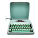 Green lime leaf typewriter hermes