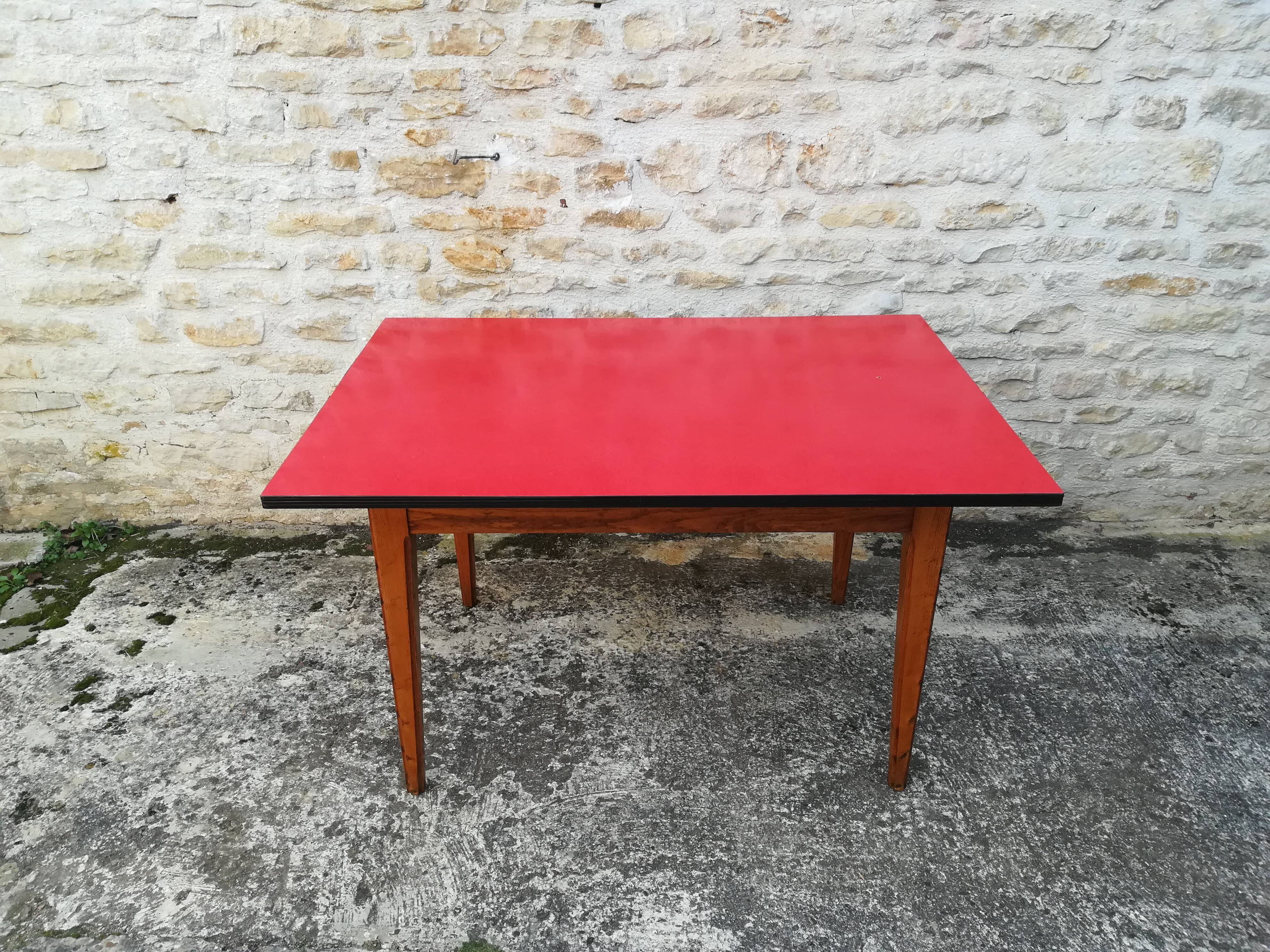 Oak table, formica top