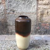 Vase from West Germany in degraded beige & brown