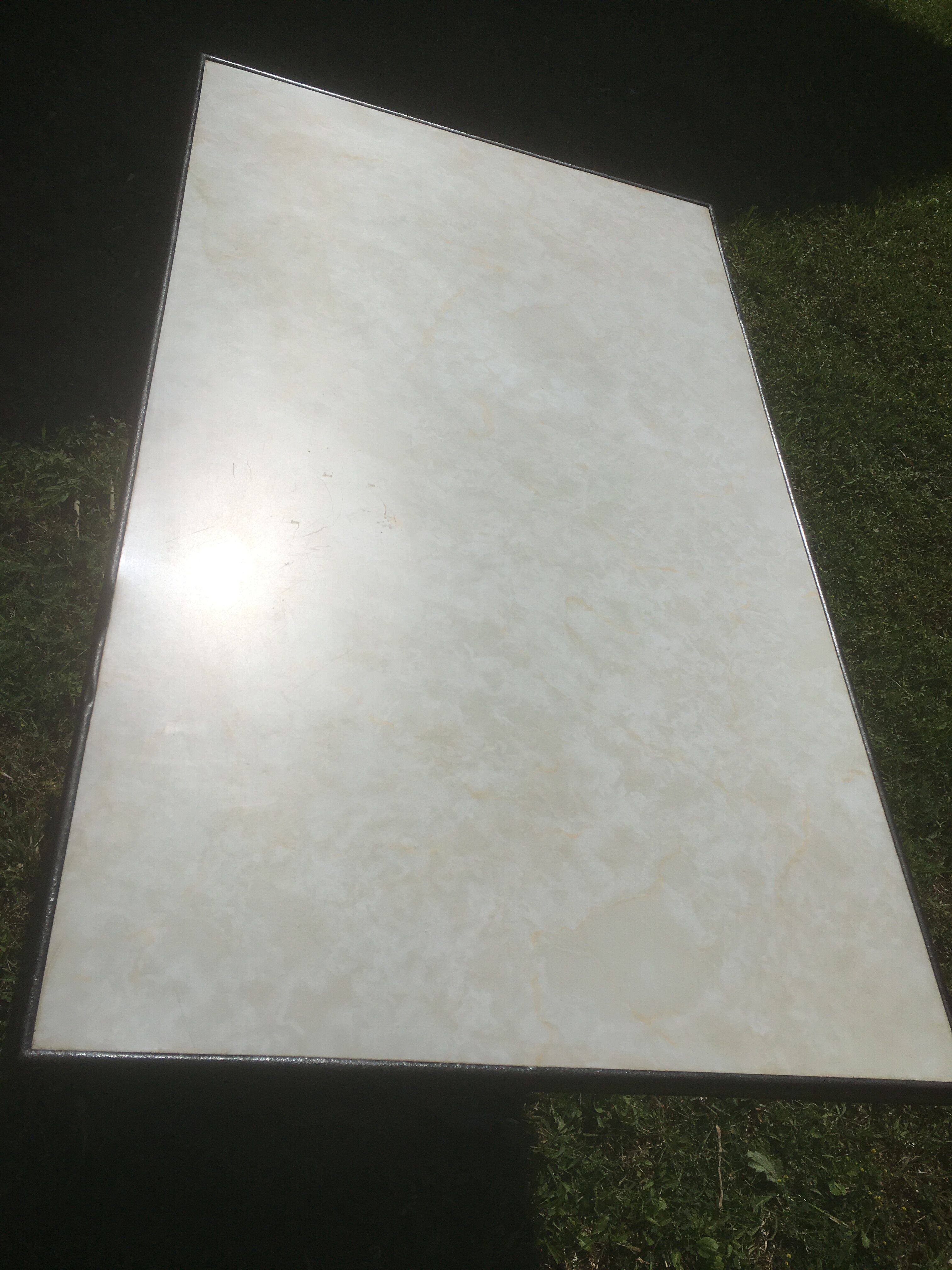 Bistro table with cast iron base