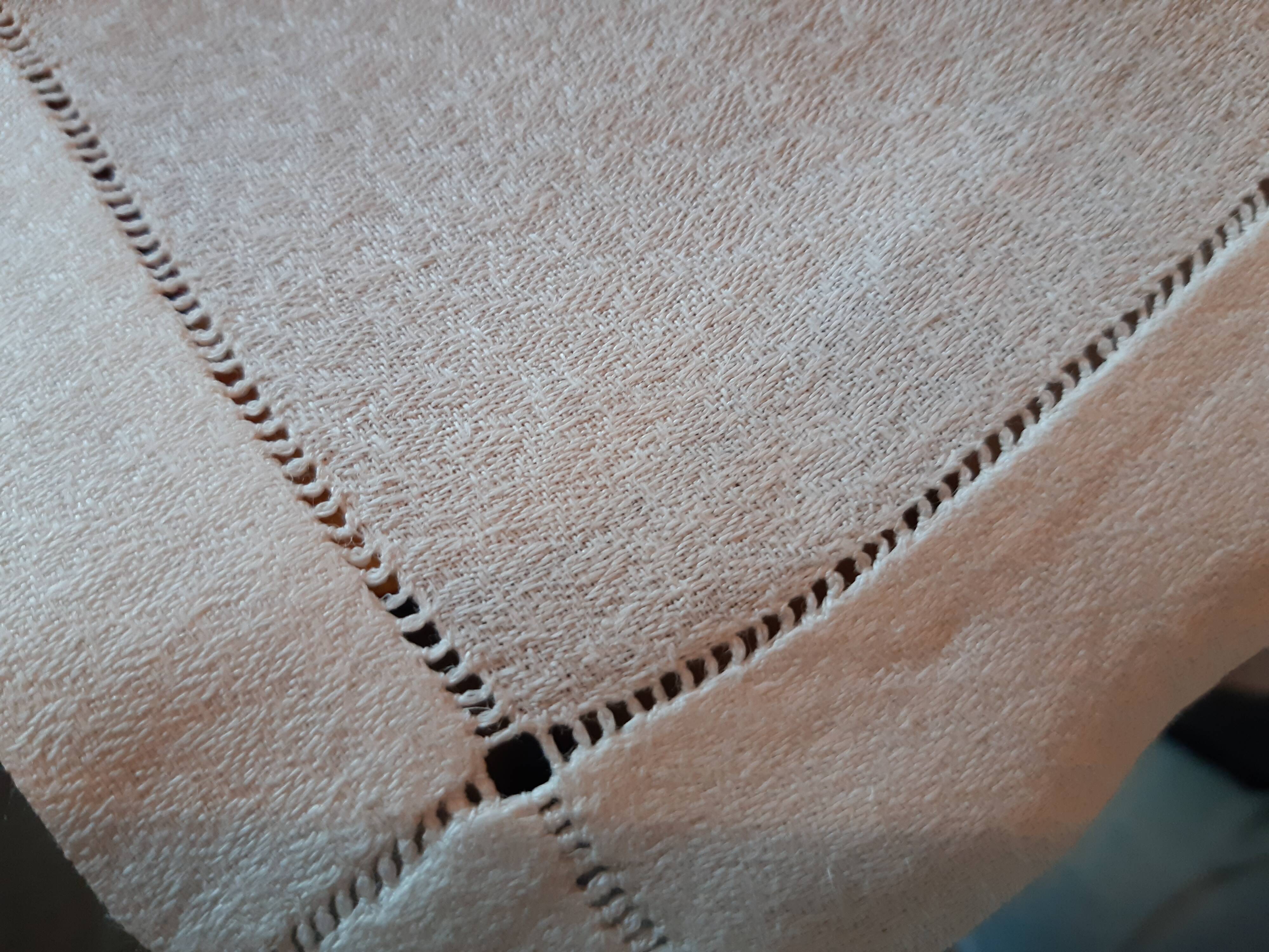 6 damask napkins, ps monogram