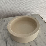 Beige ceramic trinket bowl