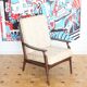 Fauteuil relax vintage en bois de style scandinave, 1950