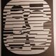 Linear silkscreen print by Victor Vasarely, circa 1970, op art