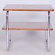 Bauhaus Side Table in Caucasian Walnut and Chrome-Plated Steel, 1930s