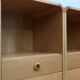 Paire de tables de chevet vintage en bouleau hautes / console d'entrée des années 1970