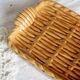 Vintage ceramic trinket dish in mustard color with a braided effect