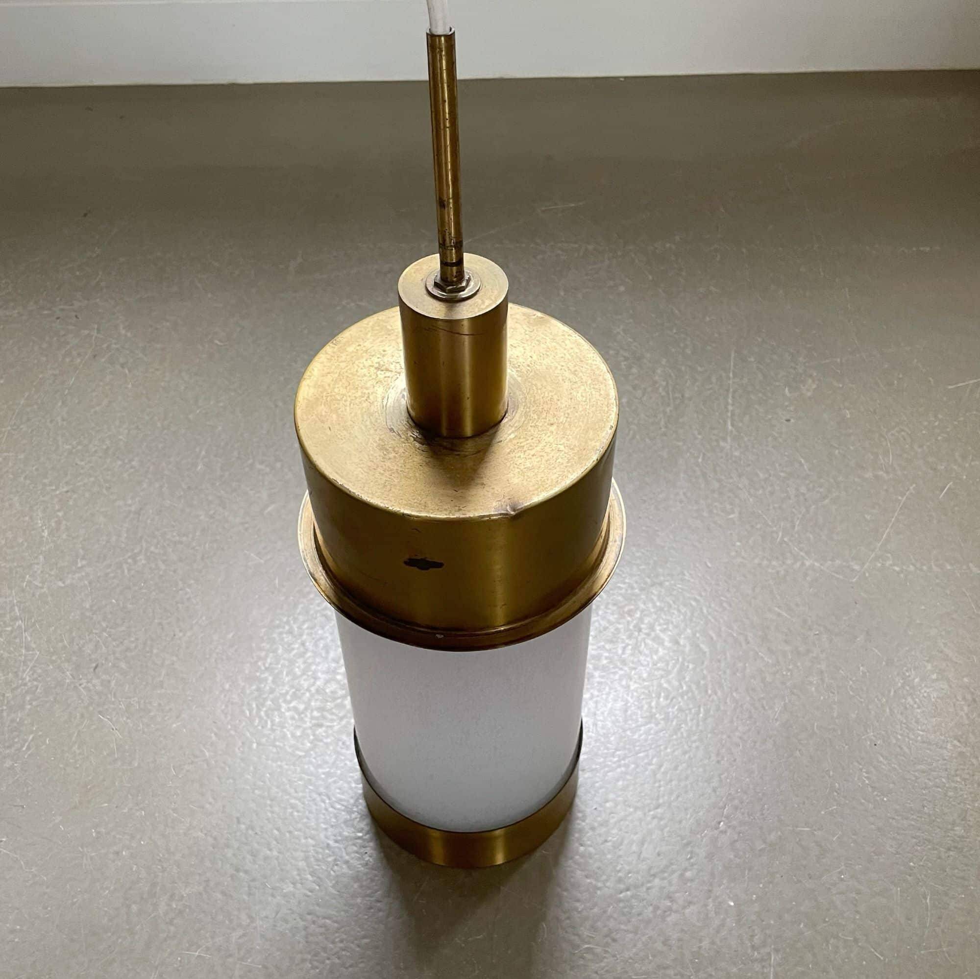 Vintage design pendant lamp, plissé shade, 1960s