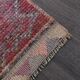 Vintage Turkish wool runner rug, mauve pink tones, 83x340 cm