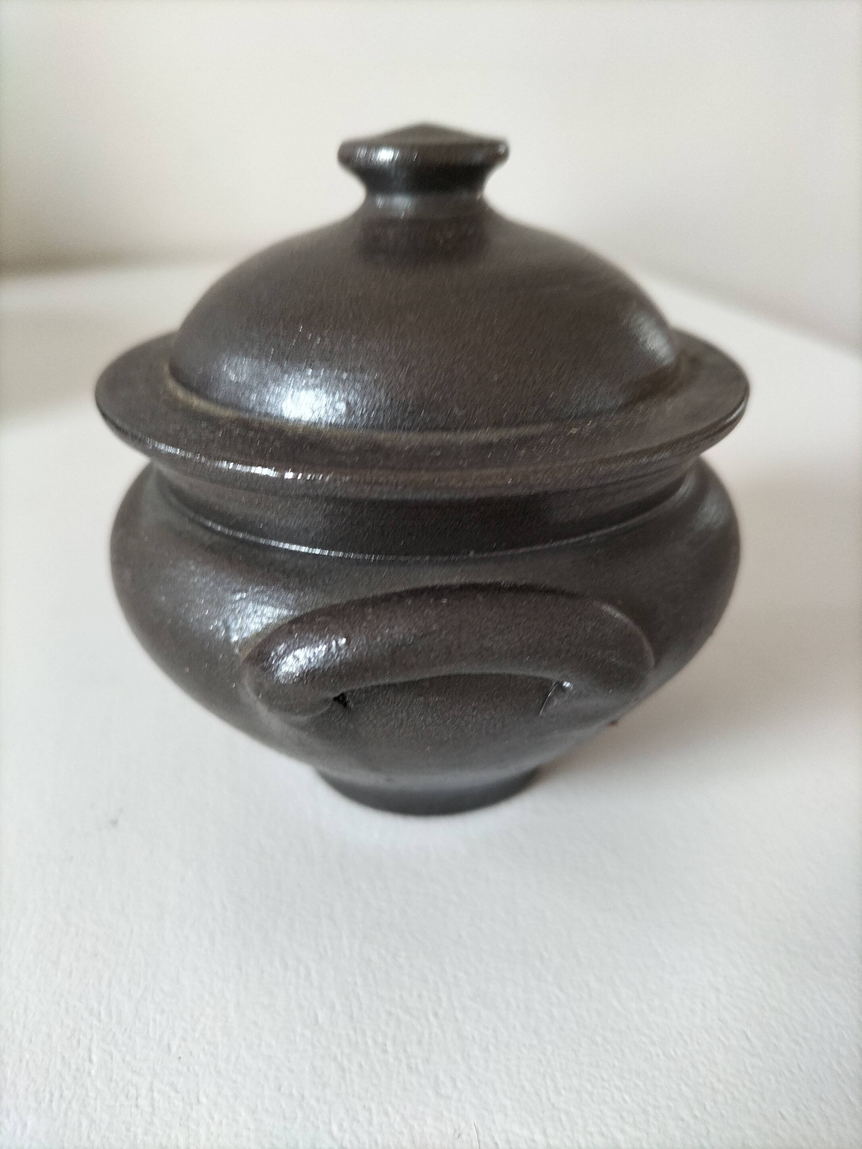 Mini stoneware soup tureen signed Jean Dubost – Noron-la-Poterie 70s