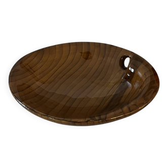 Ceramic cup or bowl with wood effect by grandjean jourdan in vallauris