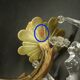 Pair of Louis XVI style tassel sconces, early 1900s - bronze & glass