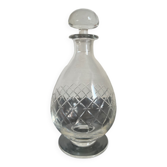 Carafe en verre ciselé année 60