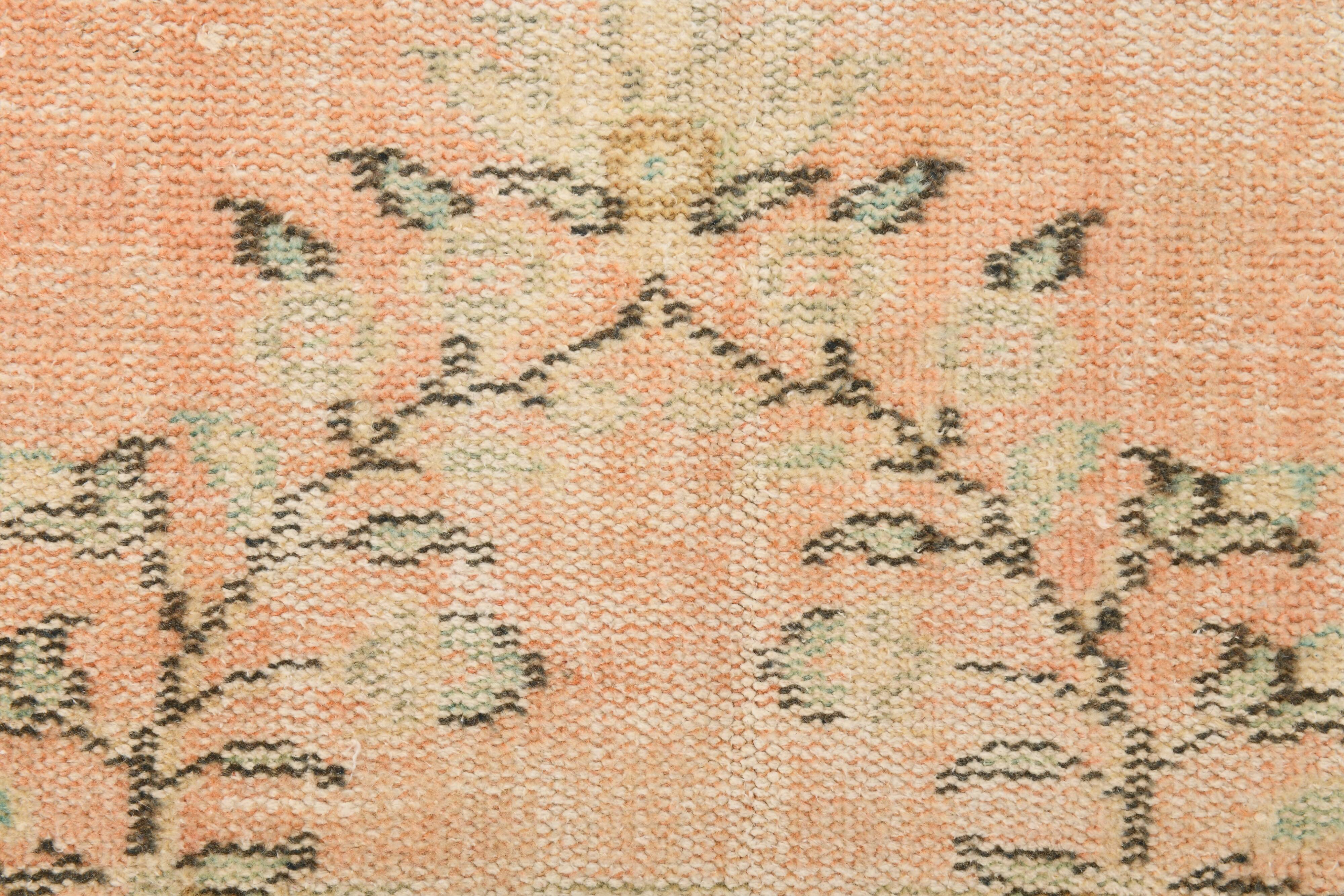 3x10 Peach Orange Vintage Runner Rug 83x296Cm SK 24799