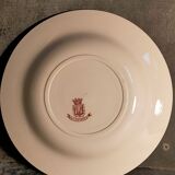 Six antique plates opaque porcelain from GIEN, service "Osborne"