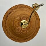 Bell-shaped reed suspension, in the style of Vivai Del Sud, Italy, 1960s.