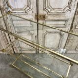 Plexiglass shelf by Pierre Vandel in Hollywood Regency style circa 1970.