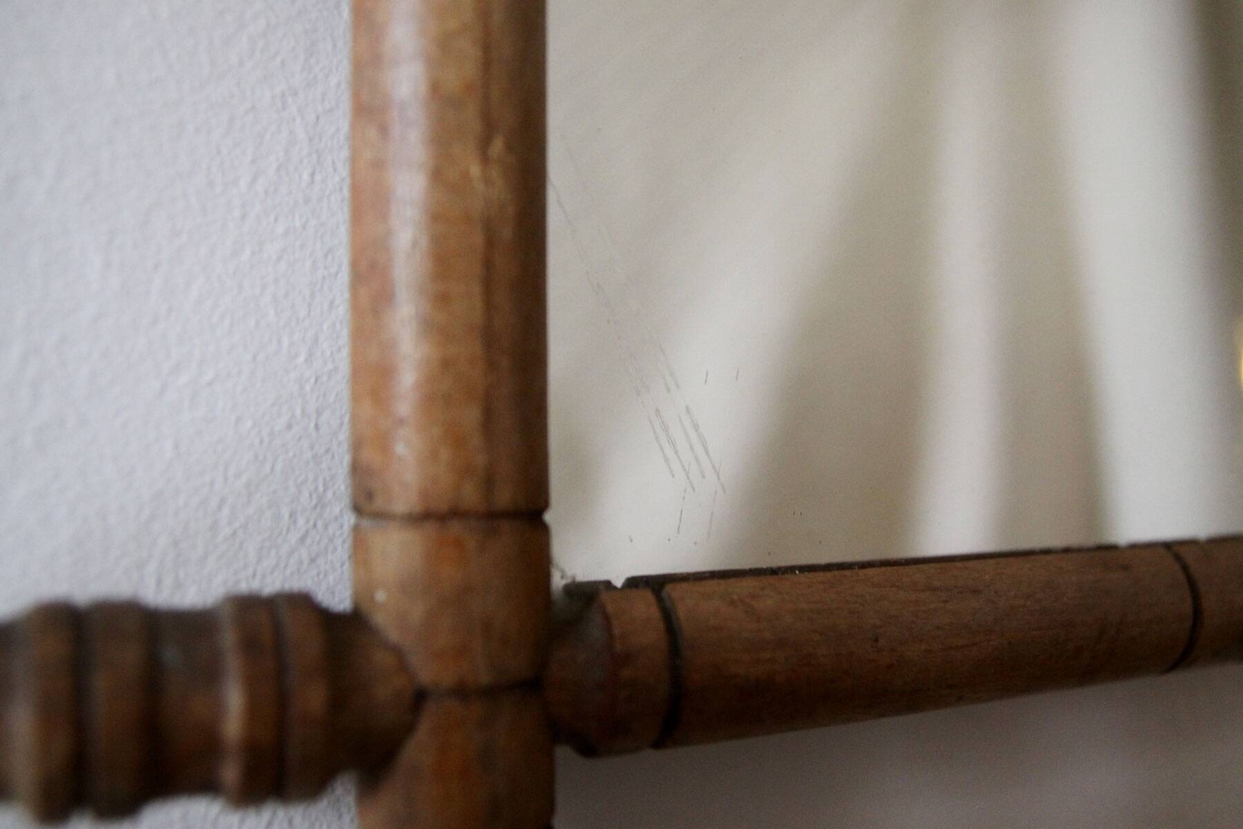 Miroir en bois effet bambou